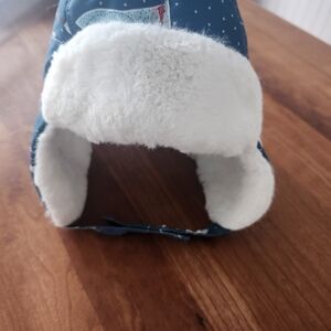 Cozy Blue and White Kids' Winter Hat